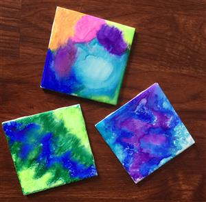 Ceramic tile coasters 